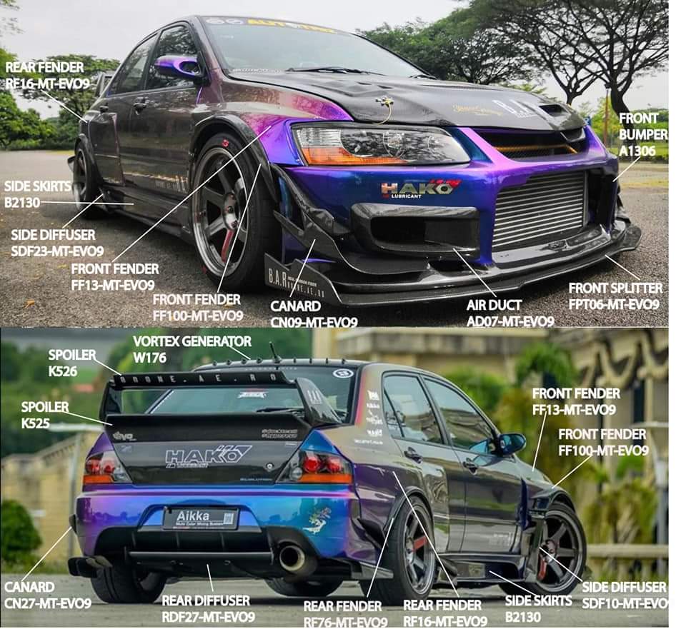 Evo 7-9 B.A.R V2 Widebodykit