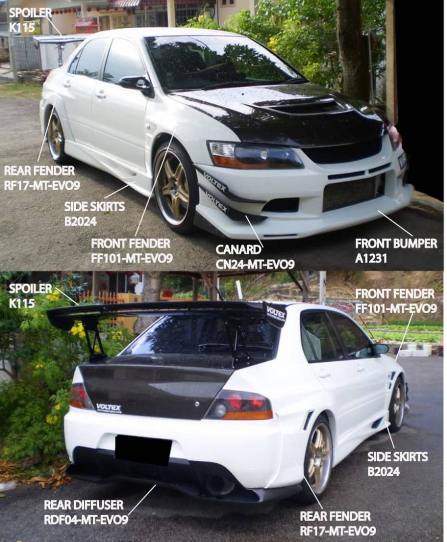Evo7-9 VLTX Street-style Widebodykit