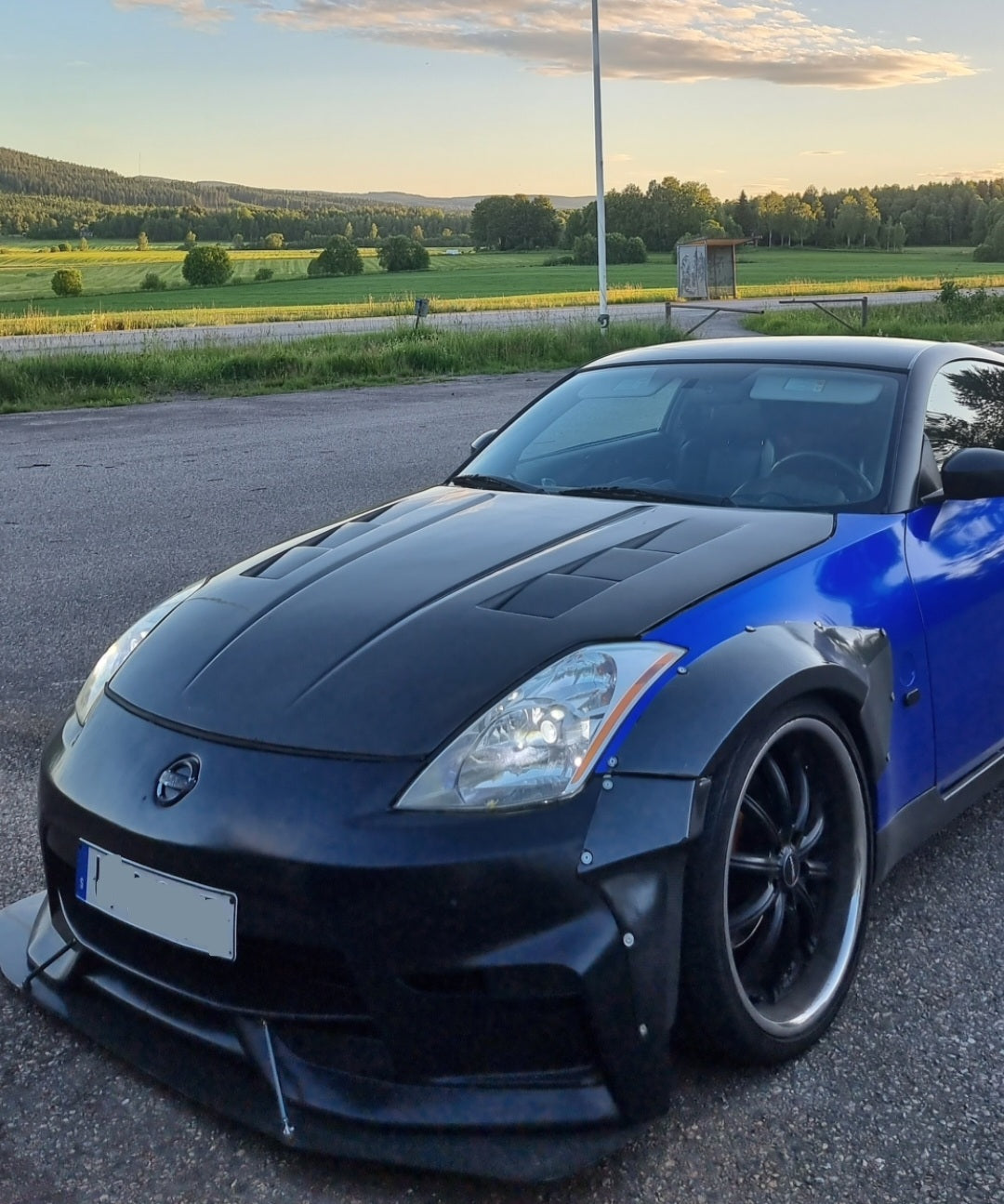350z Z33 TS-style kolfiberhuv